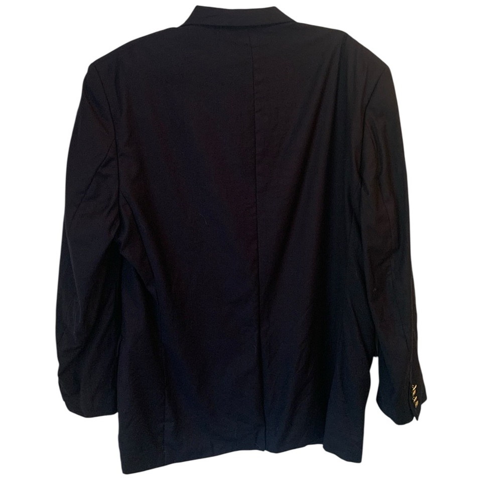 Lauren Ralph Lauren Navy Blue Wool Blazer Size L 46 - Picture 2 of 8